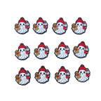 Silicone Focal Beads Halloween Ghost With Gingerbread and Hat 20pcs 5