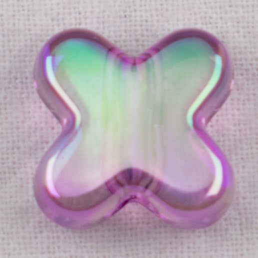 Transparent Clover Acrylic Beads 15x18mm AB Plating Colored 100pcs 7