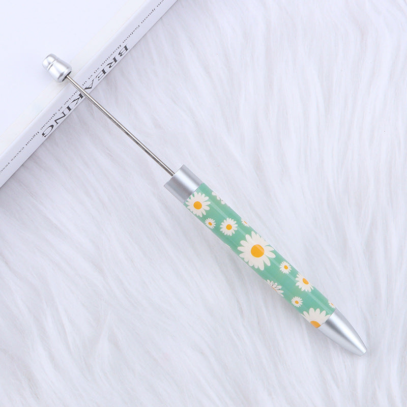 Beadable Ballpoint Pen Printed Flag Sunflower Pattern Long 167mm 13