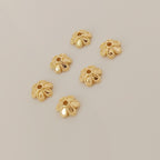 Brass Flower Bead Caps 6/8/10mm Six-Petal 100pcs 3