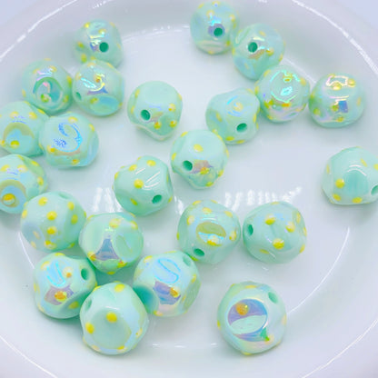 Glow Spotted Fig Acrylic Beads 16mm Pastel Colors 10pcs 7