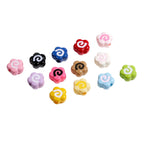 Painted Fish Cake Acrylic Beads 10mm Glossy Swirl Mixed Colors 50pcs 4