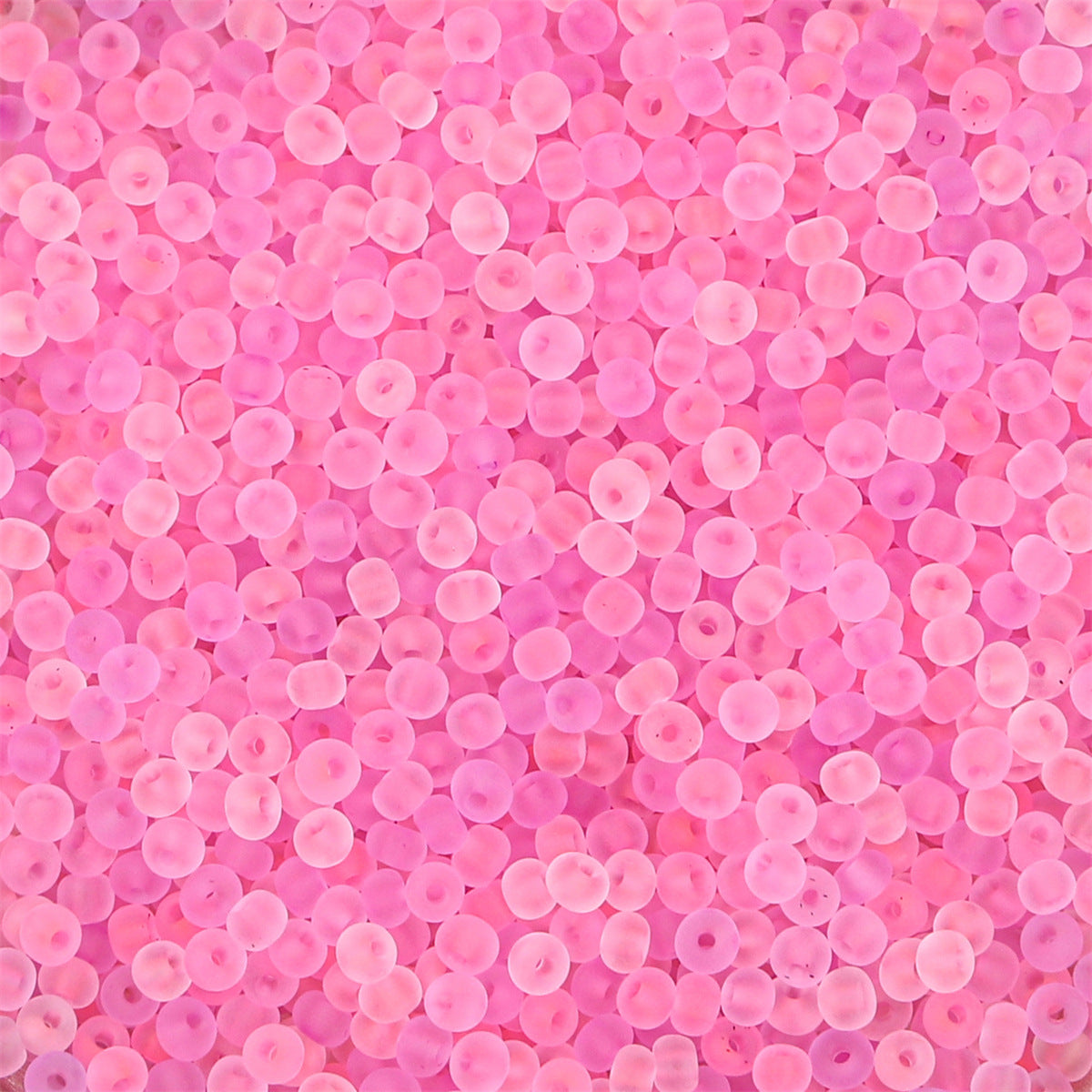 Transparent Frosted Seed Glass Beads 2mm with 1mm Hole 660pcs 10