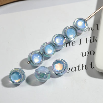 Transparent Round Acrylic Beads 11mm Double-Sided Zirconia 50pcs 9