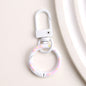 Zinc Alloy Donut Keychain Clasps Spray Painted Hand Paint 51mm 10pcs 15