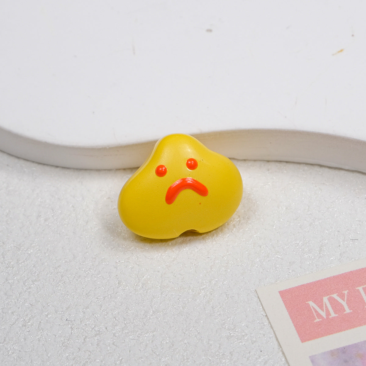 Painted Sad Cloud Acrylic Beads 20mm Glossy Colorful 50pcs 12