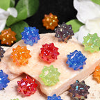 Plated Sea Urchin Acrylic Beads 18mm UV Colored Glossy 50pcs