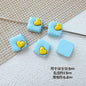 Tulip Square Heart Metal Beads 12mm Glossy Enamel Alloy 10pcs 11