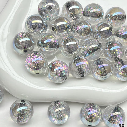 Dyed Core Imitation Opal Resin Beads 8mm Round Mixed Colors 40pcs 7
