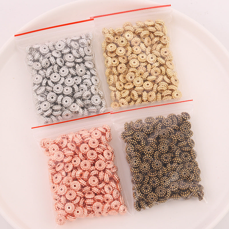 Wheel Shaped Acrylic Beads 8mm CCB Plastic Spacer 500pcs