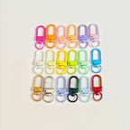 Colorful Zinc Alloy Keychain Clasps 32mm Plating 10pcs 4