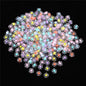 Transparent Frosted Flower Acrylic Beads 12mm Soft Pastel 100pcs 12