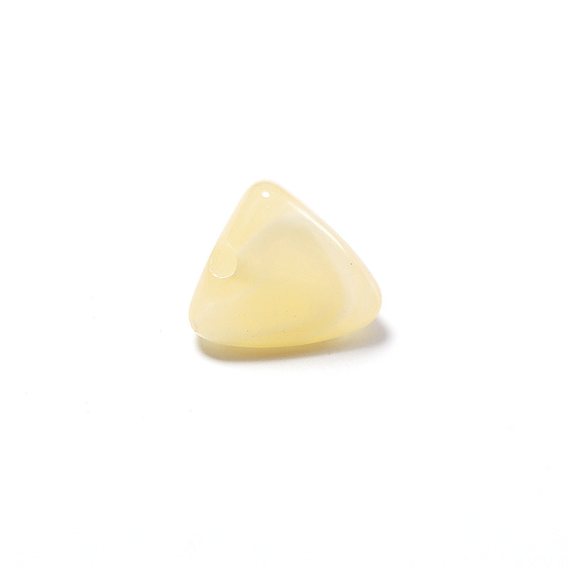 Imitation Turquoise Triangular Pyramid Acrylic Beads 13mm Glossy Marbled 100pcs 2