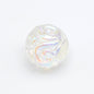Plating Round Acrylic Beads 16mm UV Embroidered Iridescent 20pcs 8