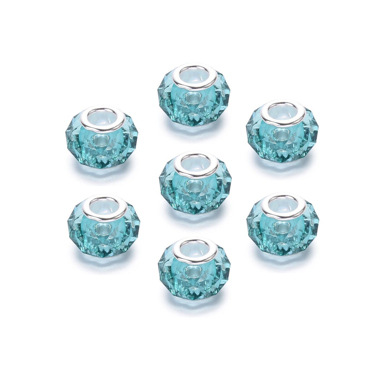 Acrylic Spacer Beads 14mm Imitation Crystal Large Hole 30pcs 12