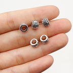 Tube Metal Beads 8mm Vintage Tibetan Alloy Antique Silver Tone 100pcs 4