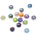 Plating Swirl Acrylic Beads 16mm Milky Way Color Glossy 50pcs 5