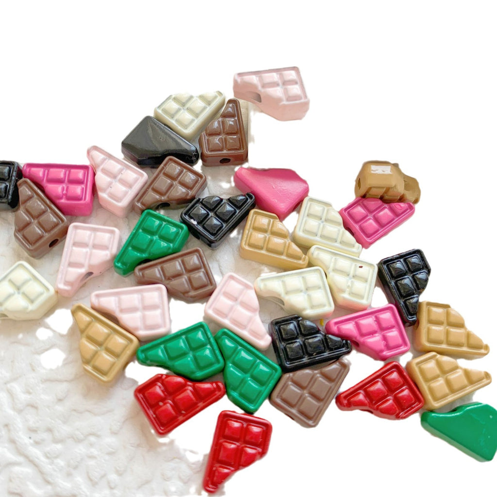 Round Metal Beads Baking Painted Smiling Chocolate Series 20pcs 5