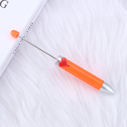 Beadable Pen Colorful Heart Accent 155mm Diameter 14mm Weight 11g 14