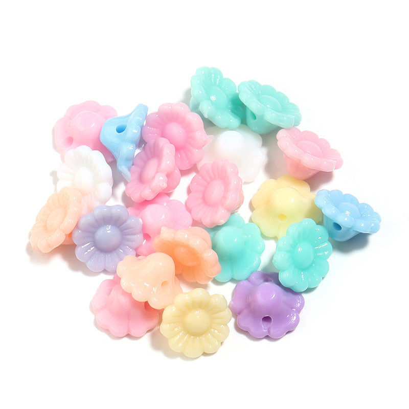 Macaron Acrylic Beads Mixed Shapes Pastel Colors 100pcs 21