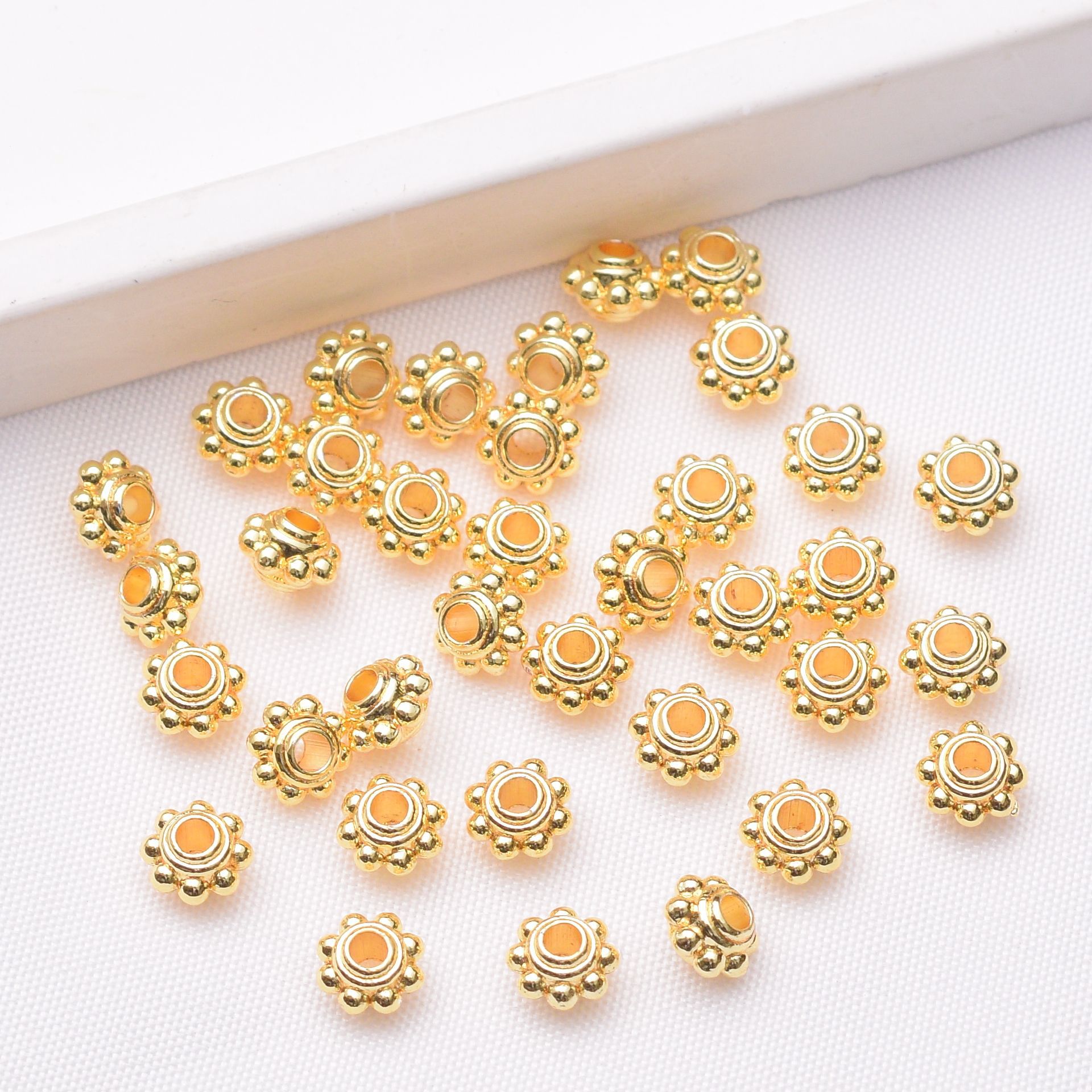 Alloy Sun Shaped Spacer Beads 4mm 5mm Tibetan Style 100pcs 4