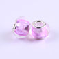 Acrylic Spacer Beads 14mm Glossy Transparent Dyed Core 100pcs 12