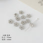 Christmas Tree Heart Acrylic Beads Silver Faceted CCB Plastic 6