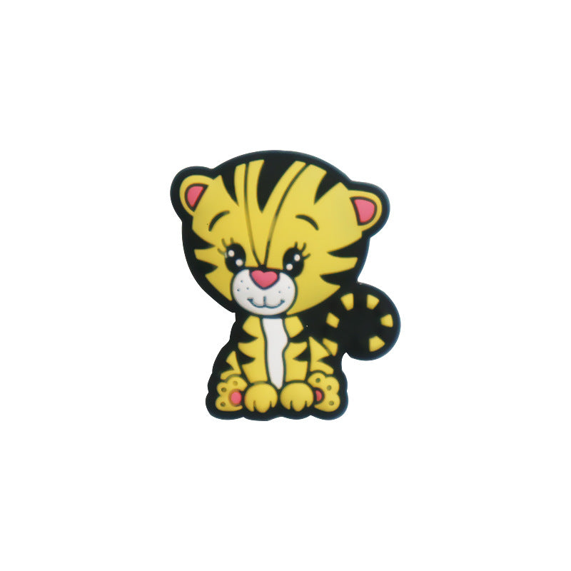 Silicone Focal Beads Animal Tiger Owl Faces 20pcs 6