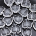Clear Heart Acrylic Beads 17mm Transparent 40pcs 4