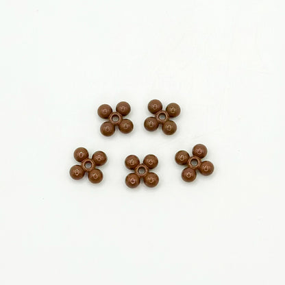 Four Leaf Clover Metal Beads 7.5mm Baking Painted Alloy Spacer 50pcs 17