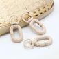 Rubberized Morandi Color Zinc Alloy Swivel Buckle Keychain Clasps 20pcs 6