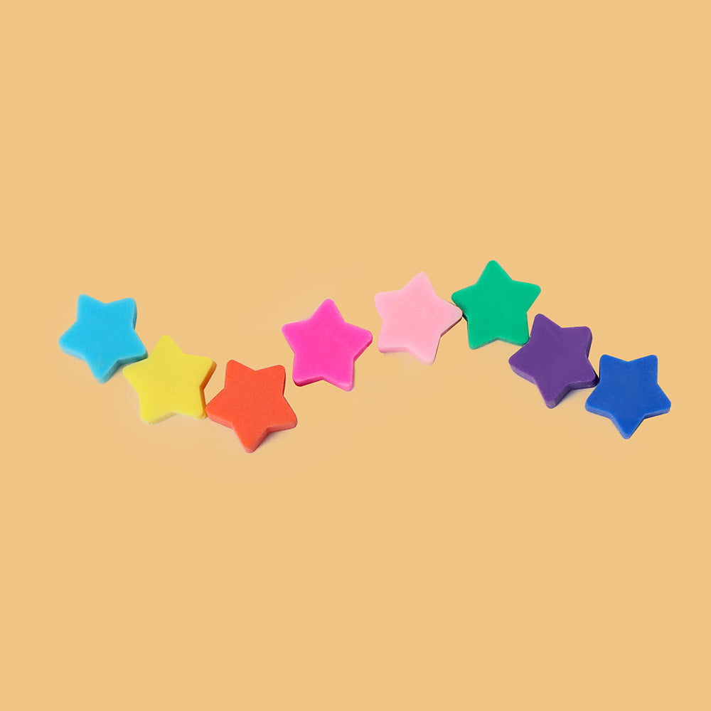 Star Clay Beads 9mm Multicolor Polymer 100pcs 3