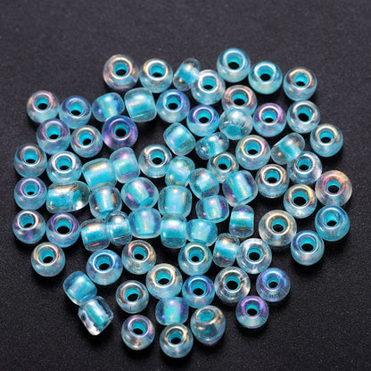 Glow In The Dark Seed Glass Beads 3mm Multicolor Stripes 1800pcs 22