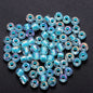 Glow In The Dark Seed Glass Beads 3mm Multicolor Stripes 1800pcs 22