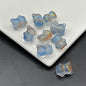 Bear Frosted Glass Beads 13x16mm Translucent with Gold Flecks 100pcs 9