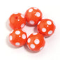 Polka Dot Bubblegum Beads 20mm Colorful Concave Resin Round 10pcs 7