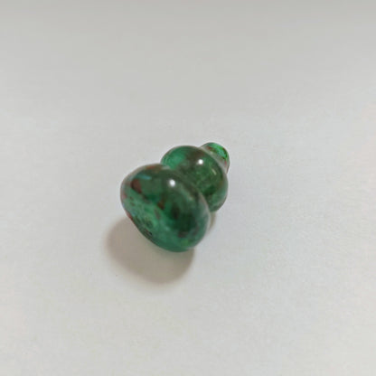Vintage Lampwork Gourd Glass Beads 16x20mm Confetti Phoenix Tail 10pcs 5