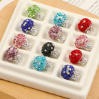 Polymer Clay Mushroom Rhinestone Beads 18mm Multicolor Crystal Caps 50pcs 2