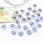 Lampwork Glass Beads Cat Claw 12mm Glossy White Paws 20pcs
