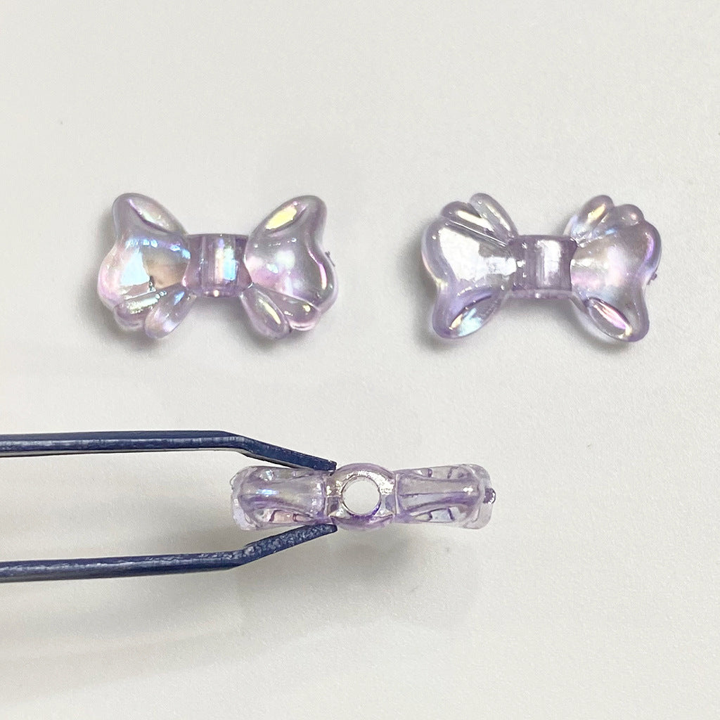 Clear Plating Butterfly Acrylic Beads 15mm Pastel Iridescent 20pcs 4