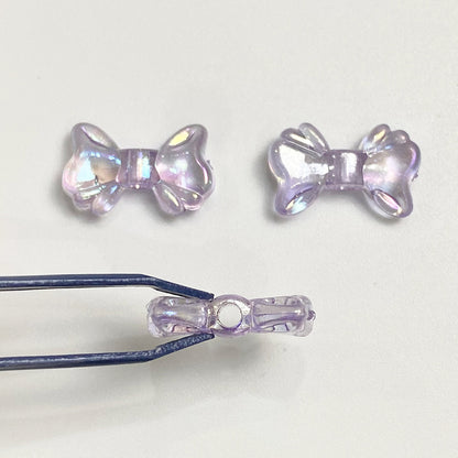 Clear Plating Butterfly Acrylic Beads 15mm Pastel Iridescent 20pcs 4