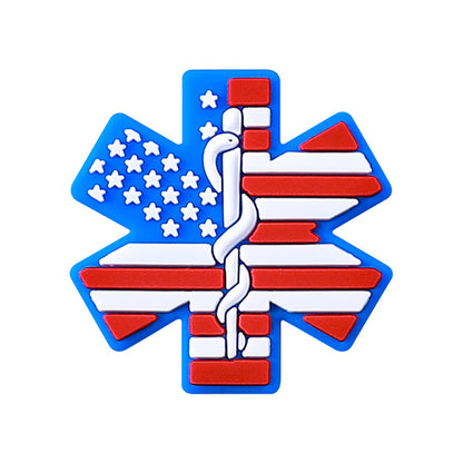 Silicone Focal Beads Fire Dept Police First Responder Emblems 20pcs 8
