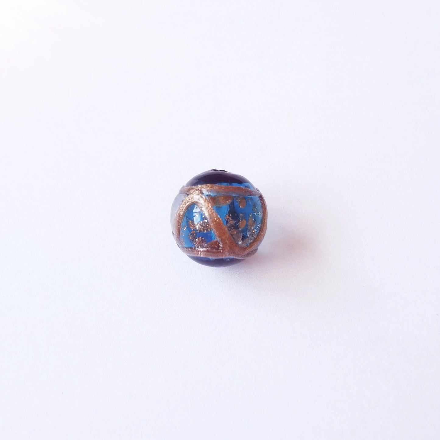 Ancient Fragrant Stained Painted Glass Beads 8mm Vintage 50pcs 6