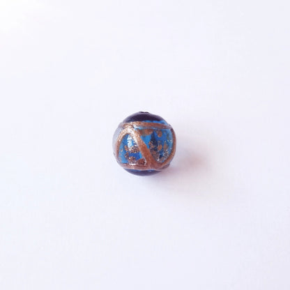 Ancient Fragrant Stained Painted Glass Beads 8mm Vintage 50pcs 6