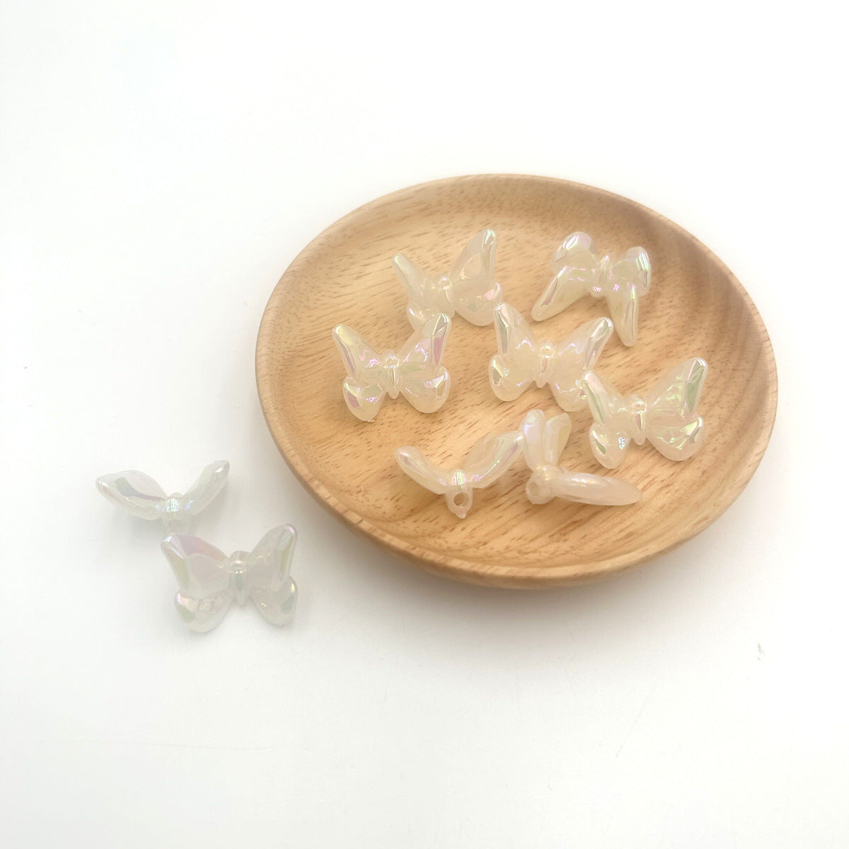 Glow Butterfly Acrylic Beads 21mm Stereo Glow in the Dark 10pcs 6