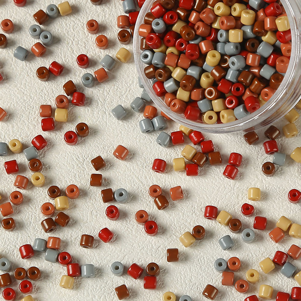 Vintage Maillard Seed Glass Beads Earth Tone Smooth Texture 6