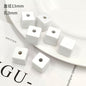 Rubberized Spray Painted Square Acrylic Beads 13mm 50pcs 2