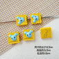 Strawberry and Mouse Metal Beads 13mm Pastel Painted Cookie Design 10pcs 21