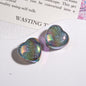 Glitter Starry Sky Heart Resin Beads 16mm Pastel Rainbow Shimmer 20pcs 9