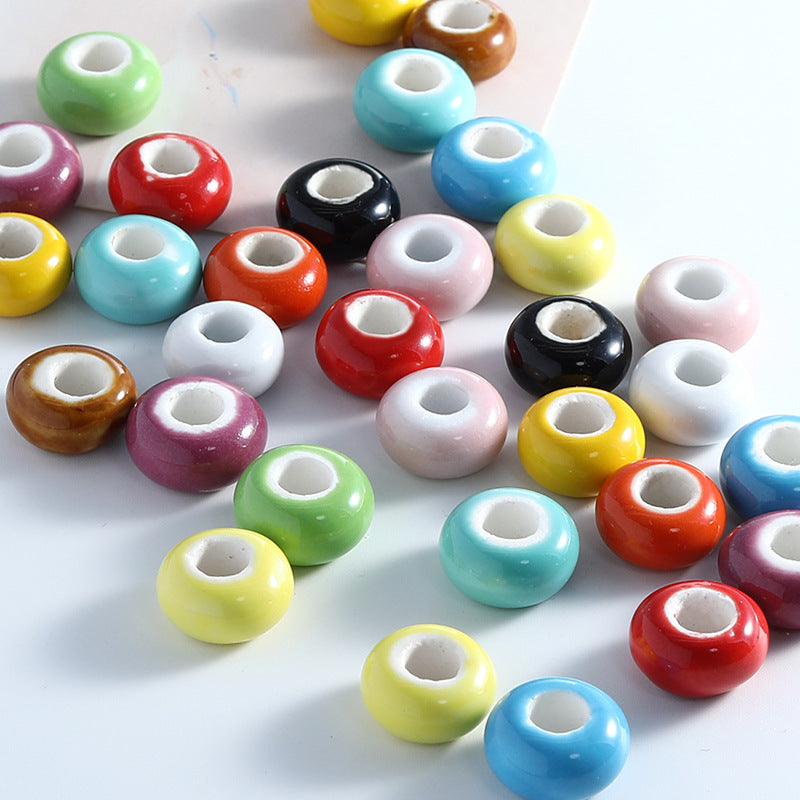 Ceramic Round Spacer Beads 16mm Solid Color 20pcs 4